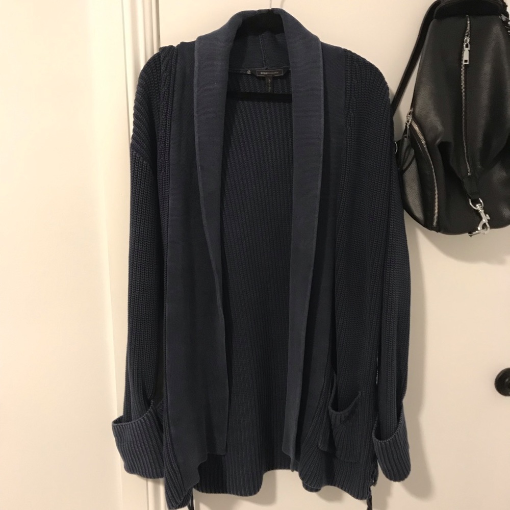 BCBG Maxazira oversized knit cardigan sweater